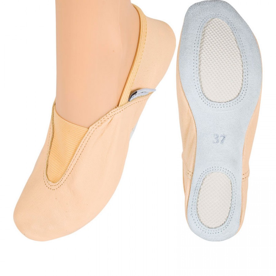 Παπούτσια Γυμναστικής Δερμάτινα Μπεζ AMILA 48339