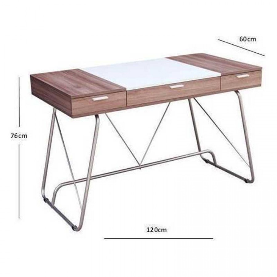 Γραφείο MDF Καρυδιά 120x60x79cm Velco