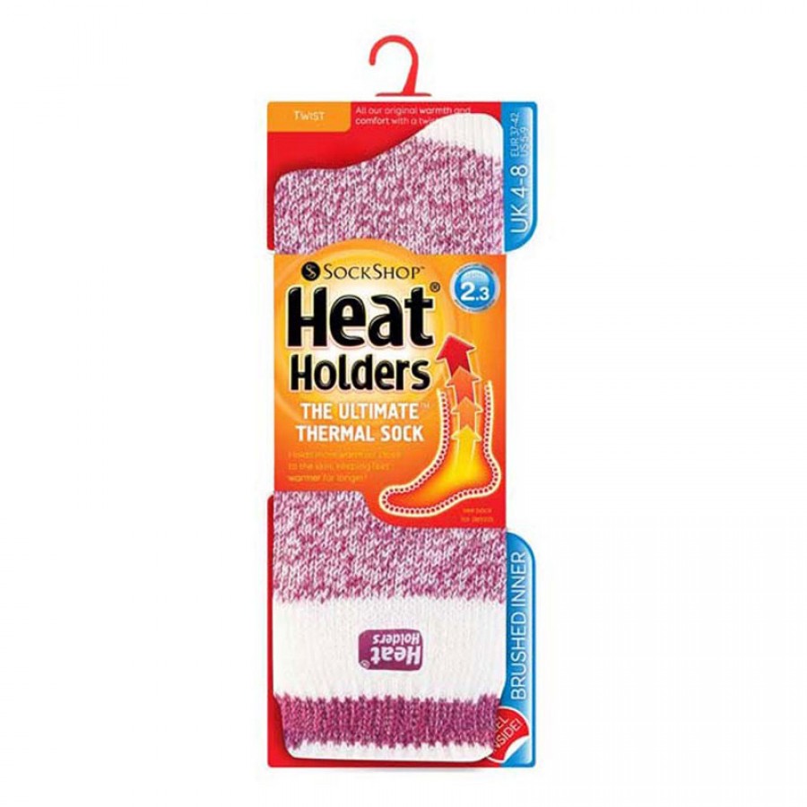 Κάλτσες Γυναικείες Cream Block Twist Socks Φούξια Heat Holders® 80017