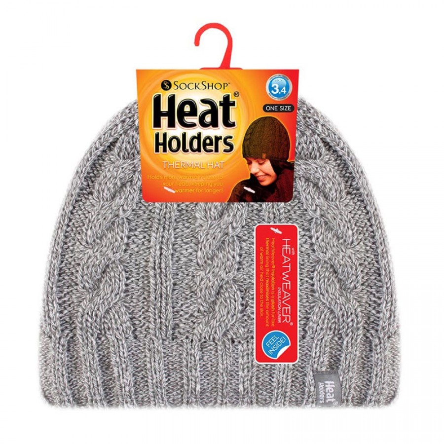 Γυναικείος Σκούφος Heat Weaver Hat Γκρι Heat Holders® 80113