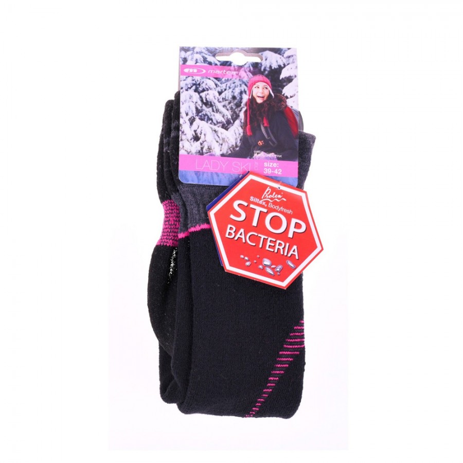 Κάλτσες Martes Lady Ski Black Grey Fuchsia