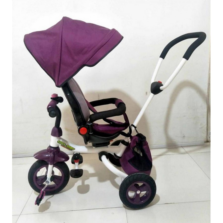 Παιδικό Τρίκυκλο Αναδιπλούμενο με Περιστρεφόμενο Κάθισμα 9903 Μπεζ