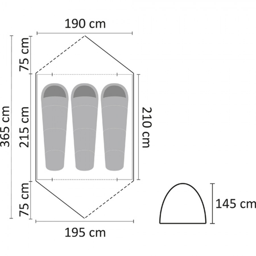 Σκηνή Grasshoppers (3 Ατόμων) Dorset 3 10513