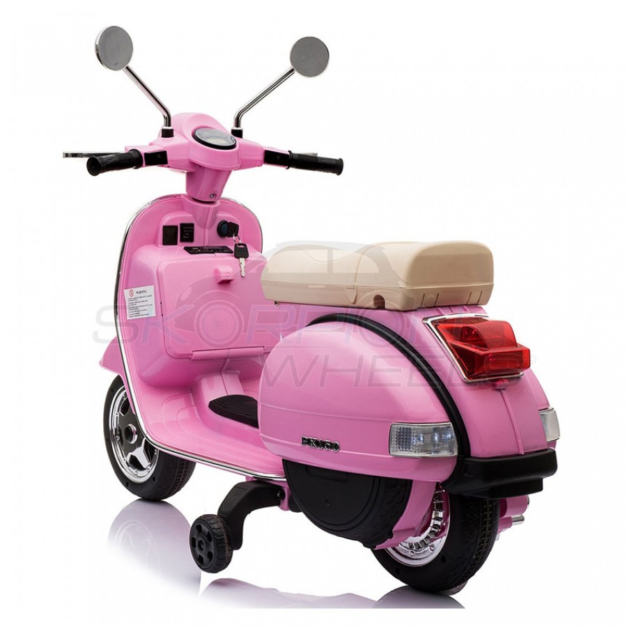 Παιδική Μηχανή Scorpion Wheels Vespa Piaggio 12V Original Ροζ 5245050