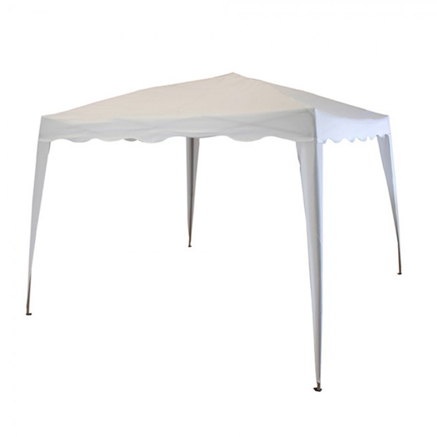 Τέντα Gazebo Πτυσσόμενη Polyester 3x3m Unigreen Λευκό 11316 