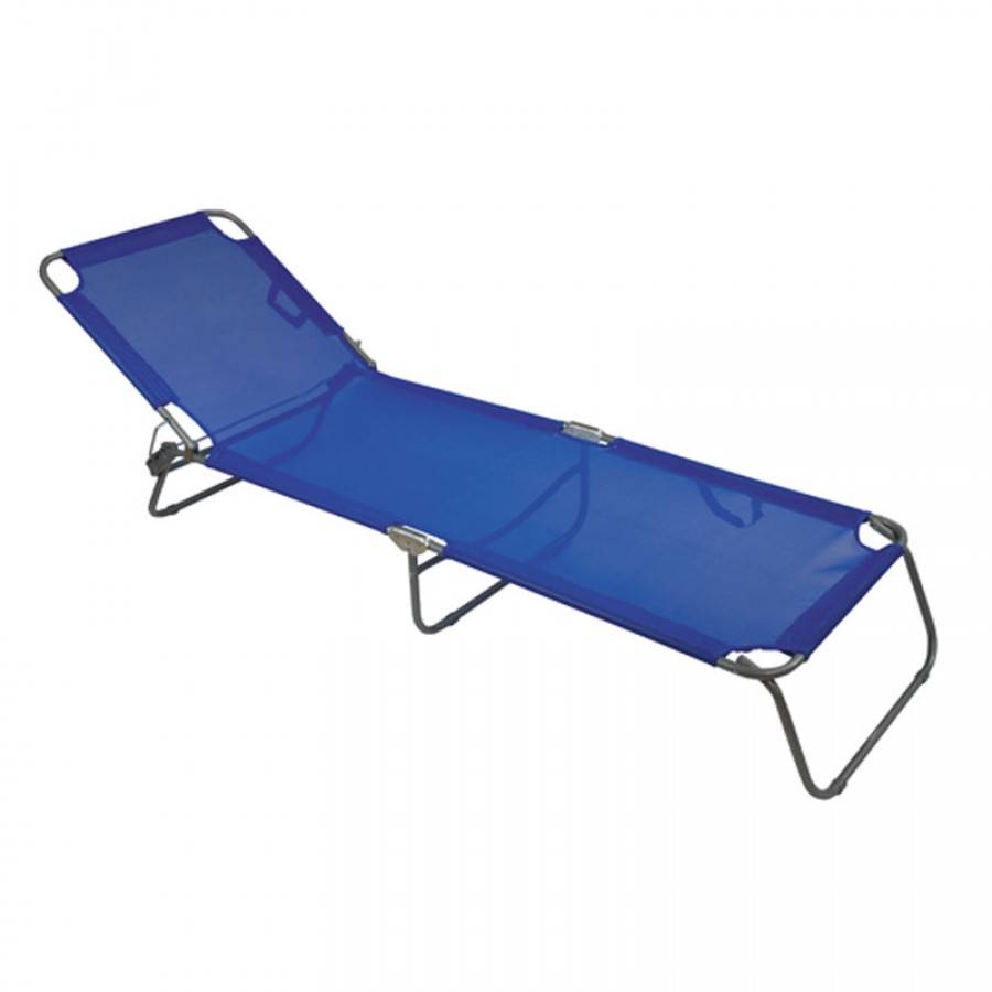 Ξαπλώστρα Παραλίας Textilene Μεταλλική Ø22mm Summer Club Μπλε 19352