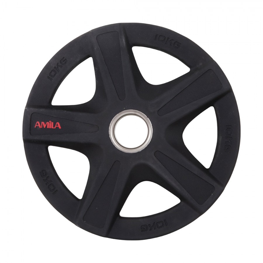 Ολυμπιακός Δίσκος με επικάλυψη PU 10Kg 50mm Amila 84644