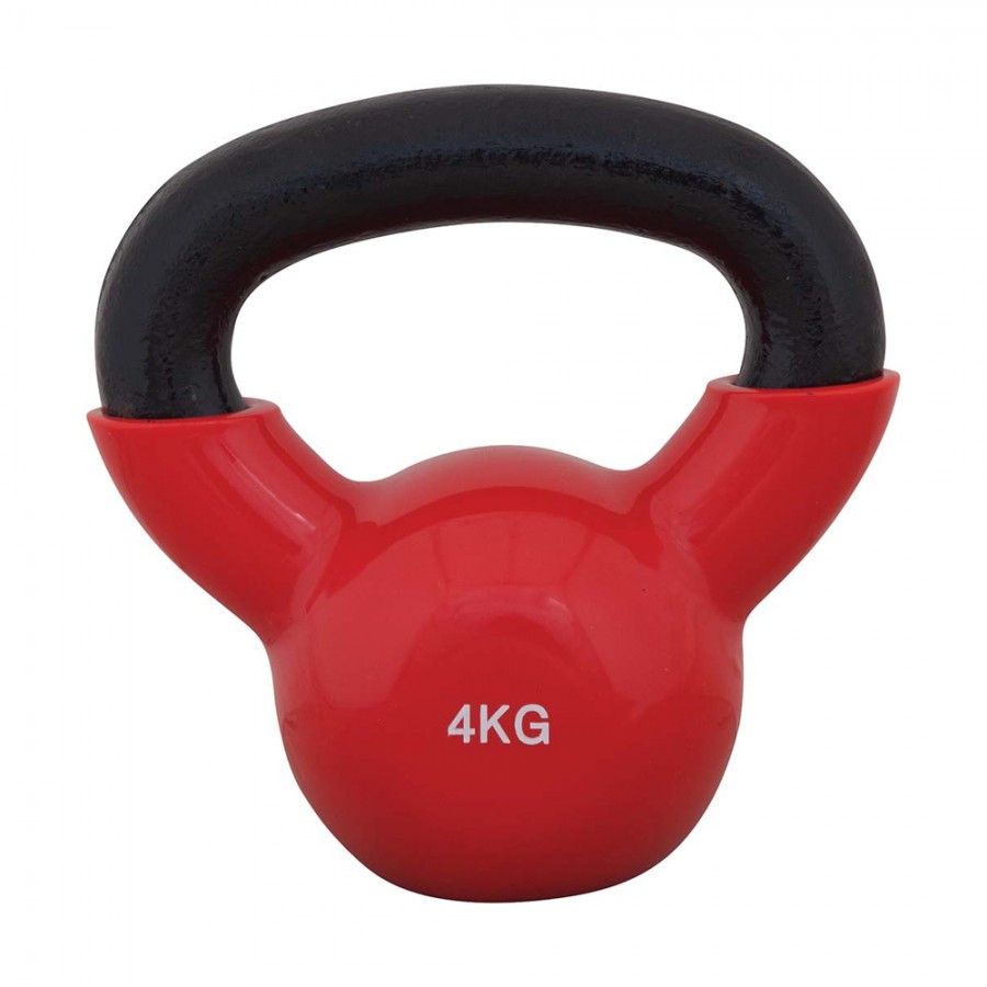 Kettlebell με επένδυση Βινυλίου 4kg κόκκινο Amila 44504
