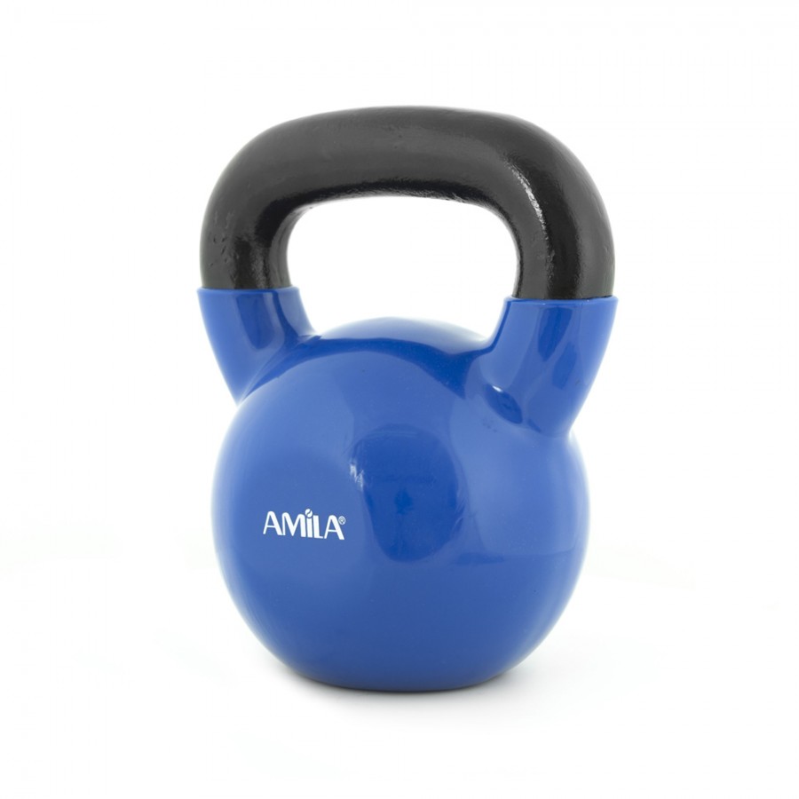 Kettlebell με επένδυση Βινυλίου 16kg μπλε Amila 44507