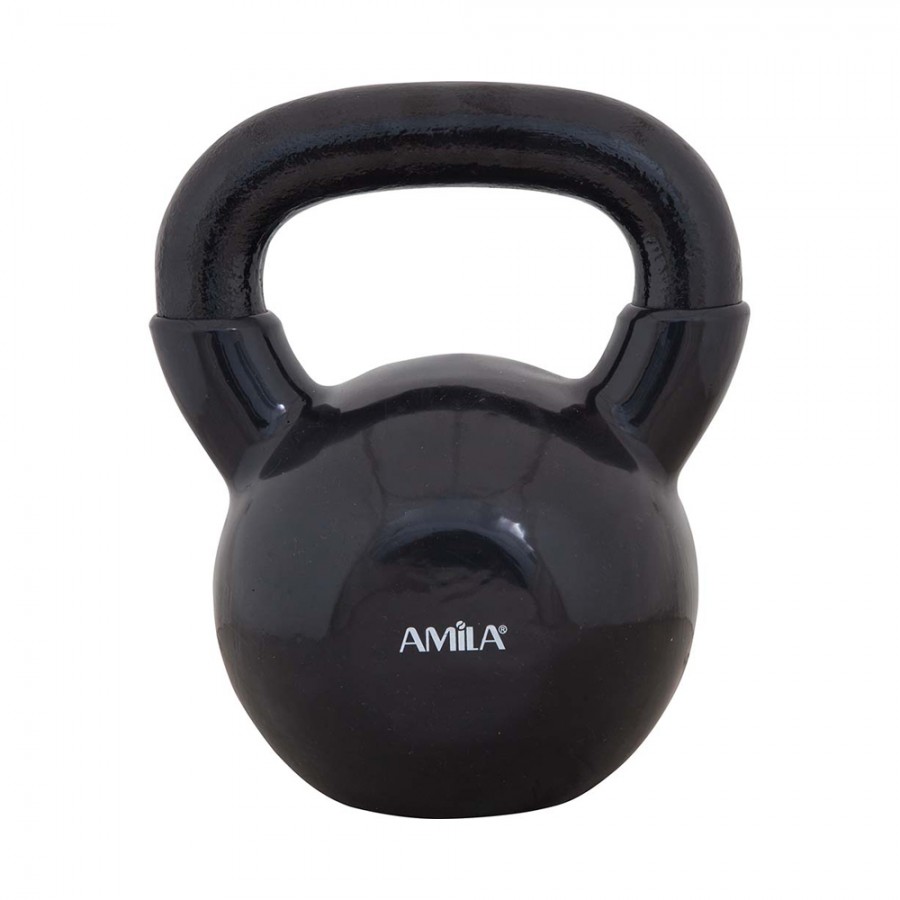 Kettlebell με επένδυση Βινυλίου 20kg μαύρο Amila 44509