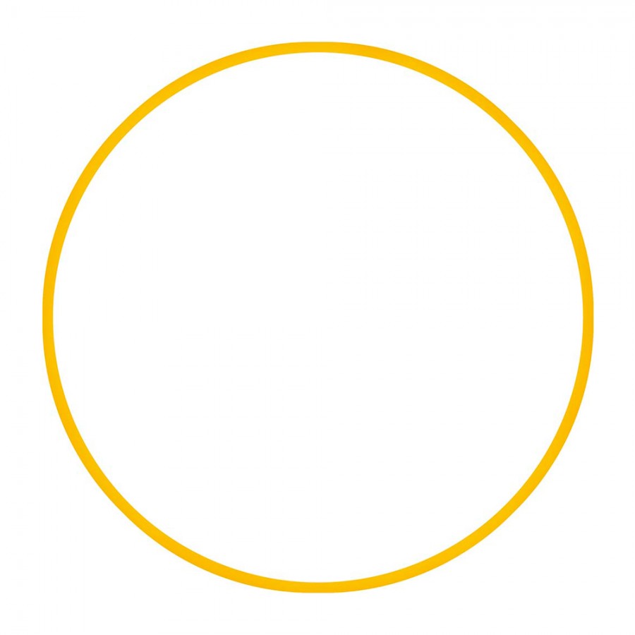 Στεφάνι Ρυθμικής Γυμναστικής 60cm Φ18mm 120gr Κίτρινο Amila 48014