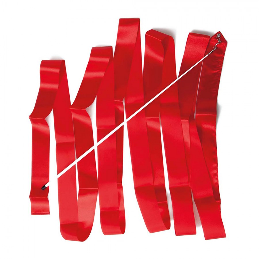 Κορδέλα ρυθμικής γυμναστικής μήκους 6m Κόκκινη Amila 47982