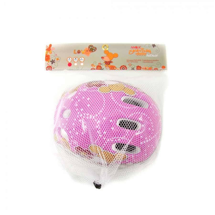 Κράνος Ποδηλασίας skate Amila Ροζ PVC Large 48993