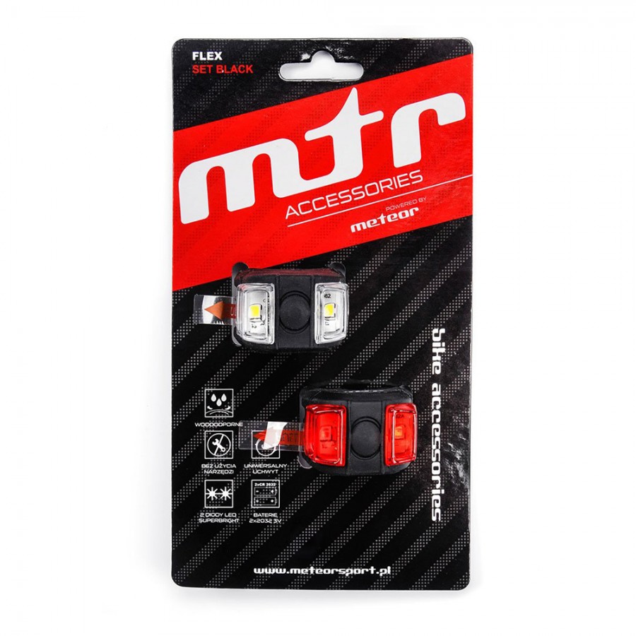 Σετ Φανάρι Ποδηλάτου Meteor 31527