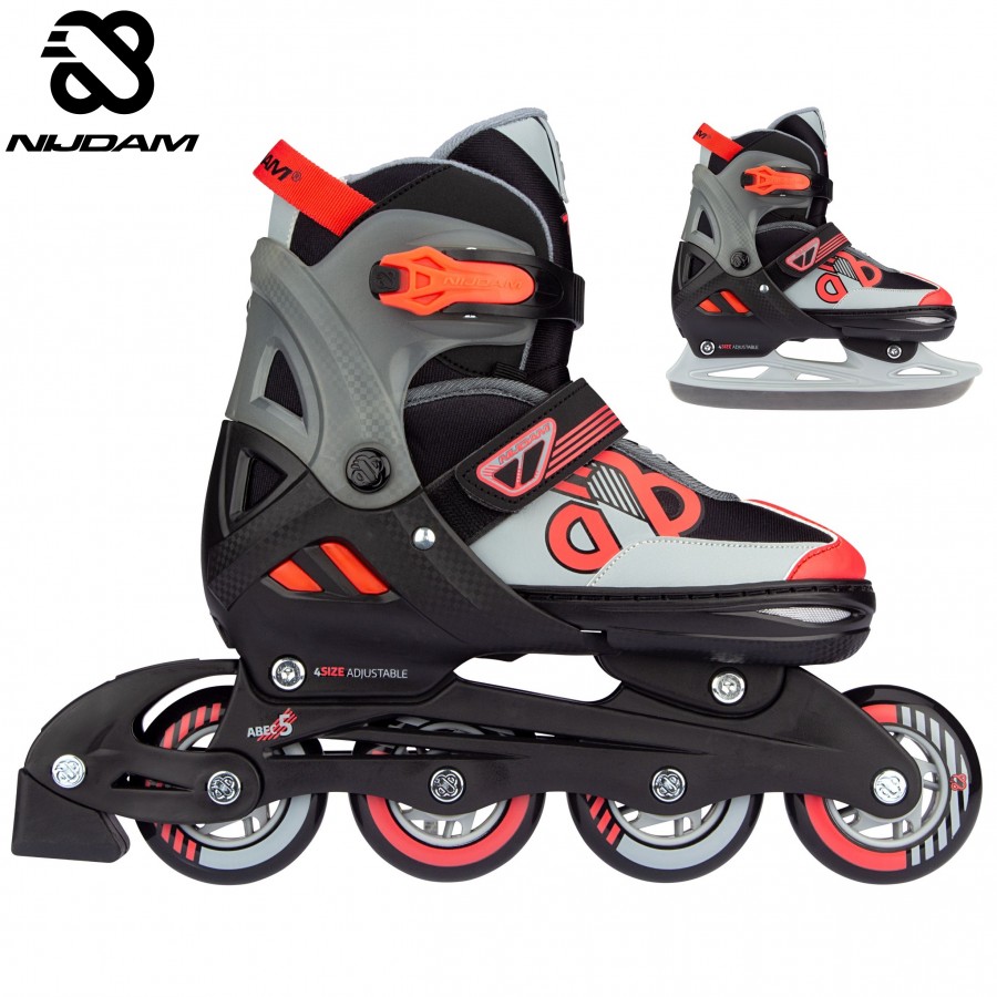 Inline Skates Παγοπέδιλα Nijdam Combo Red Raider N14AC01