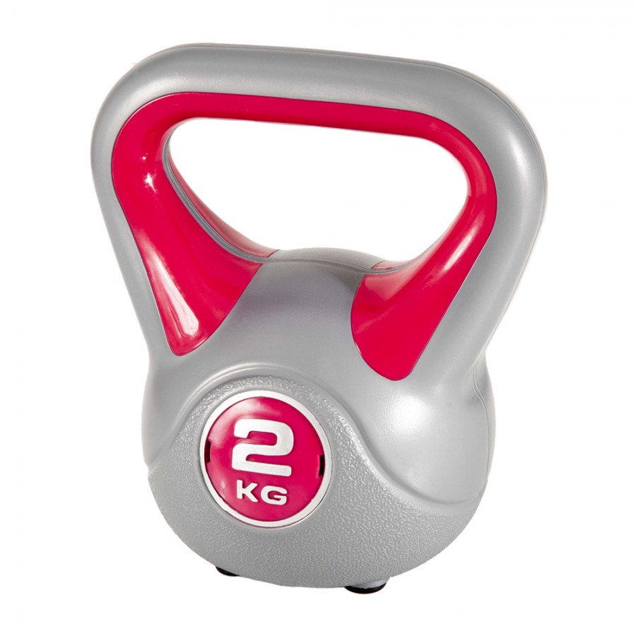 Kettlebell Πλαστικοποιημένο 2kg Ροζ Amila 84690
