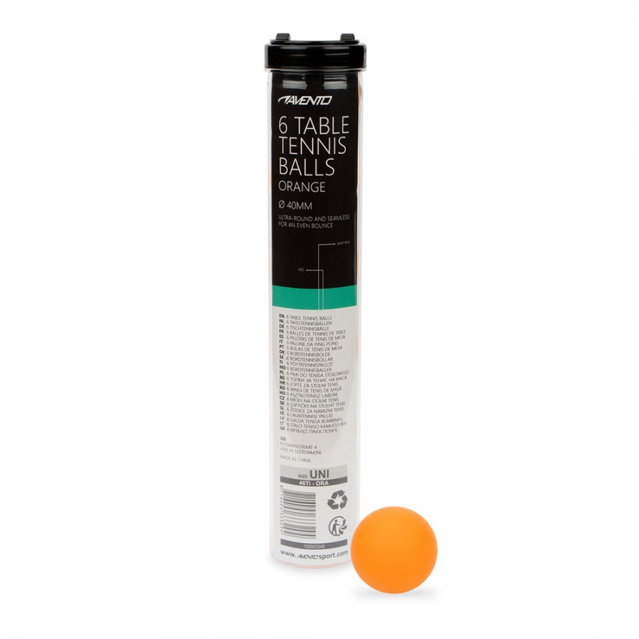 Μπαλάκια Ping Pong Πορτοκαλί 6 τεμάχια Avento 46TI