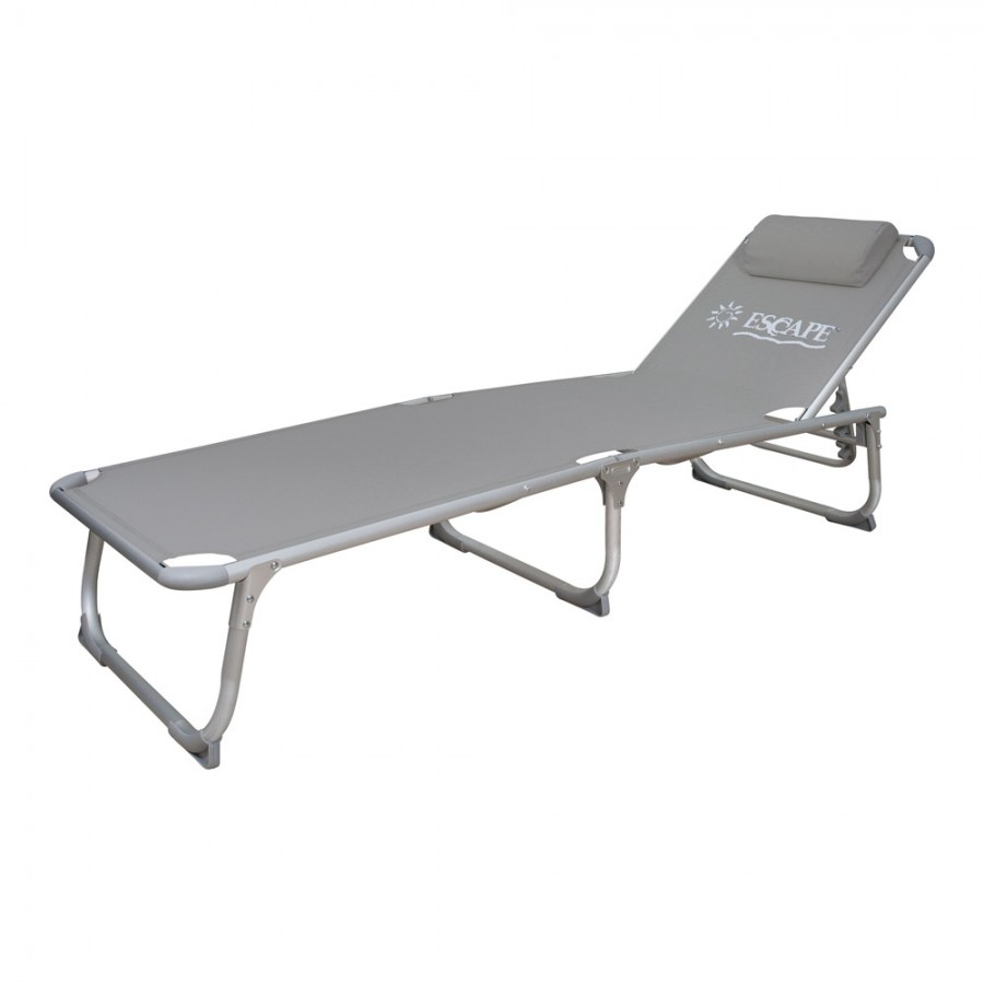 Ξαπλώστρα Παραλίας Τρίσπαστη Γκρι Escape 15564