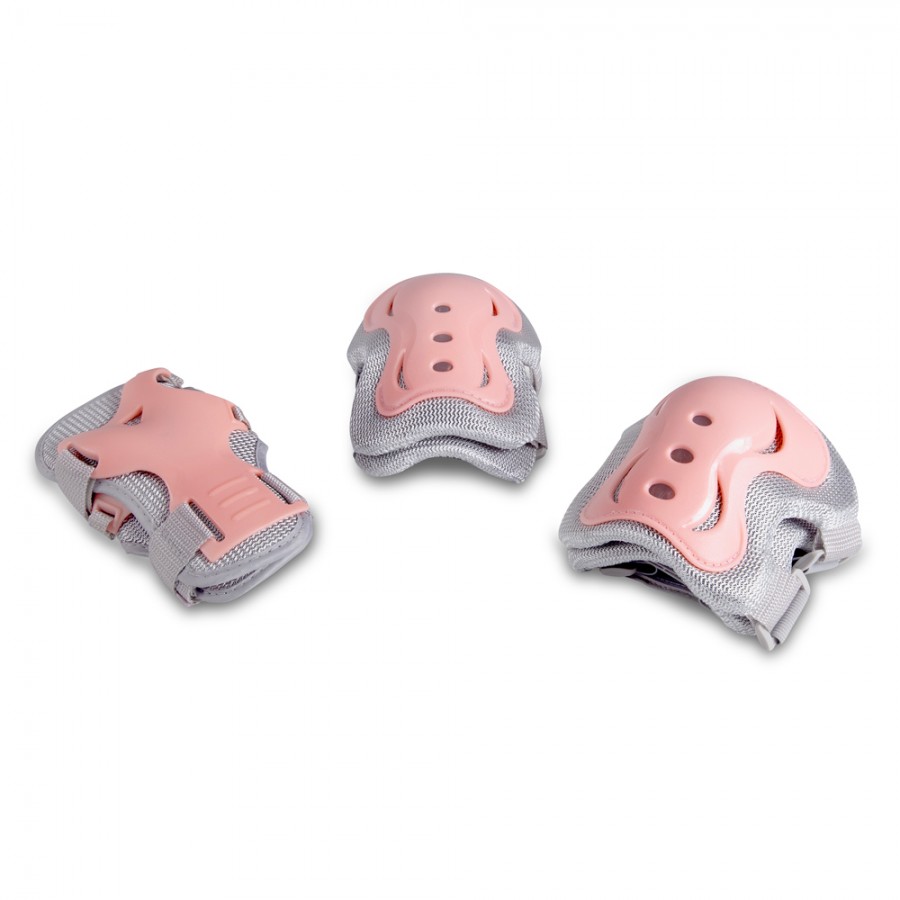Σετ Προστατευτικά Skate Γκρι Ροζ Medium Amila 48978