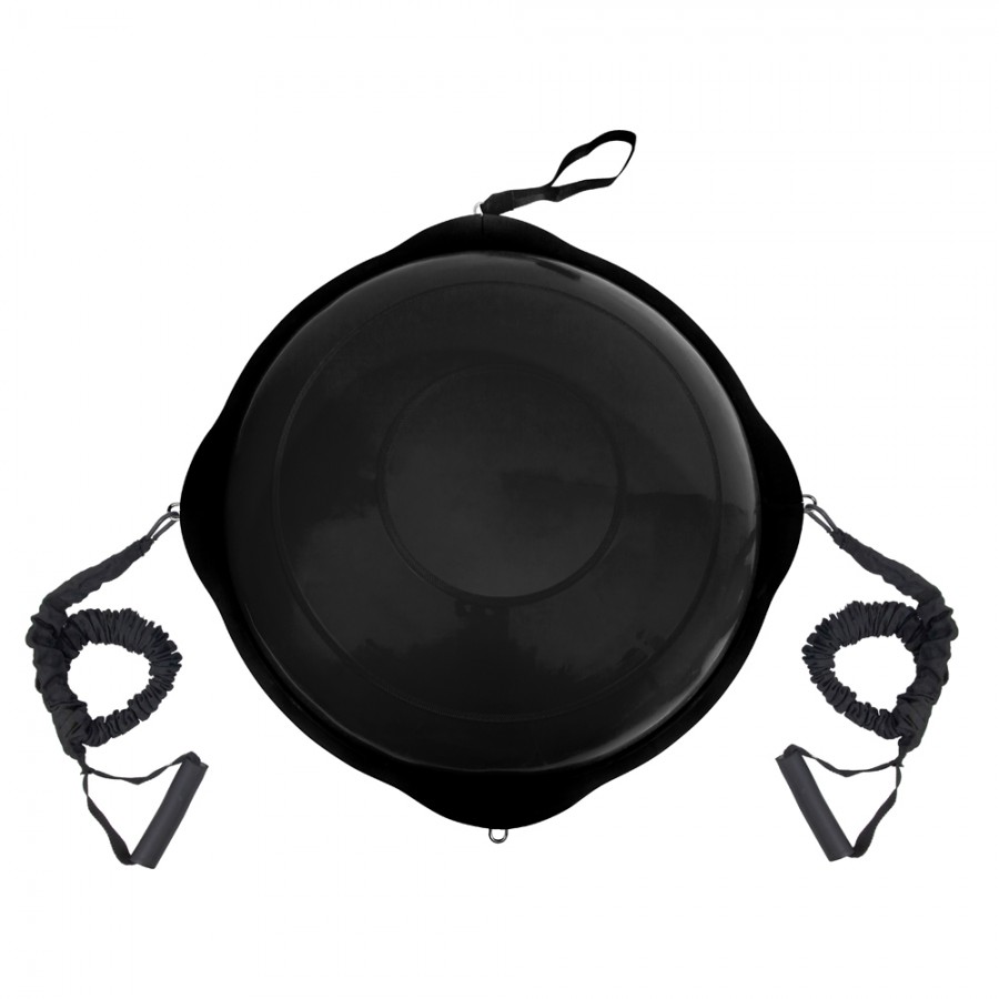 Μπάλα Ισορροπίας με Ξύλινη Βάση Mat Black 63cm Amila 48193