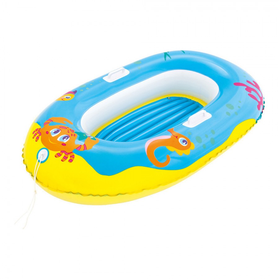 Παιδική Φουσωτή Βάρκα Βestway 137x89cm Κίτρινο Γαλάζιο 15638