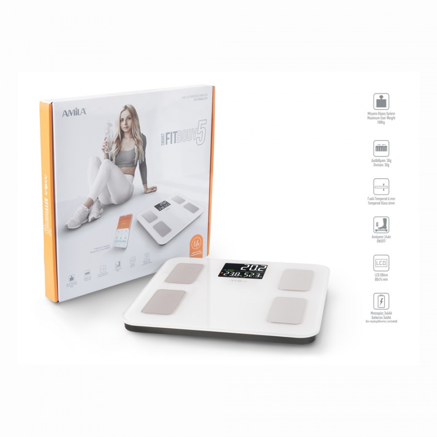 Ζυγαριά Smart με Λιπομέτρηση Amila 
