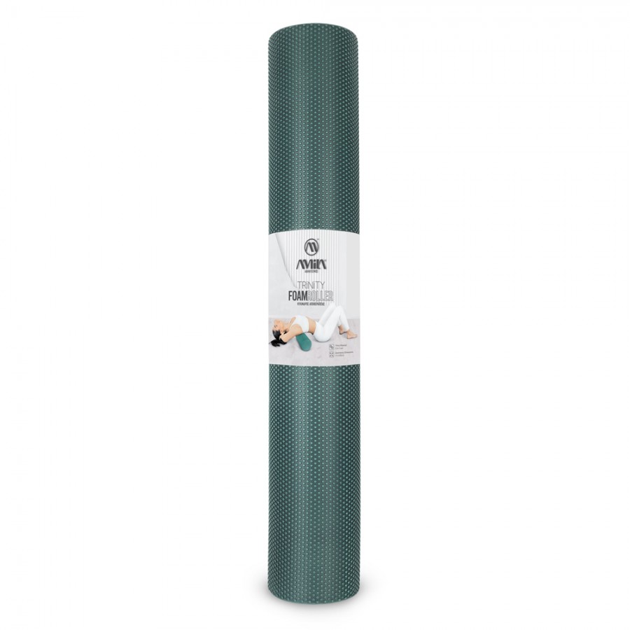 Κύλινδρος Foam Roller Trinity Φ15x90cm Teal Green Amila