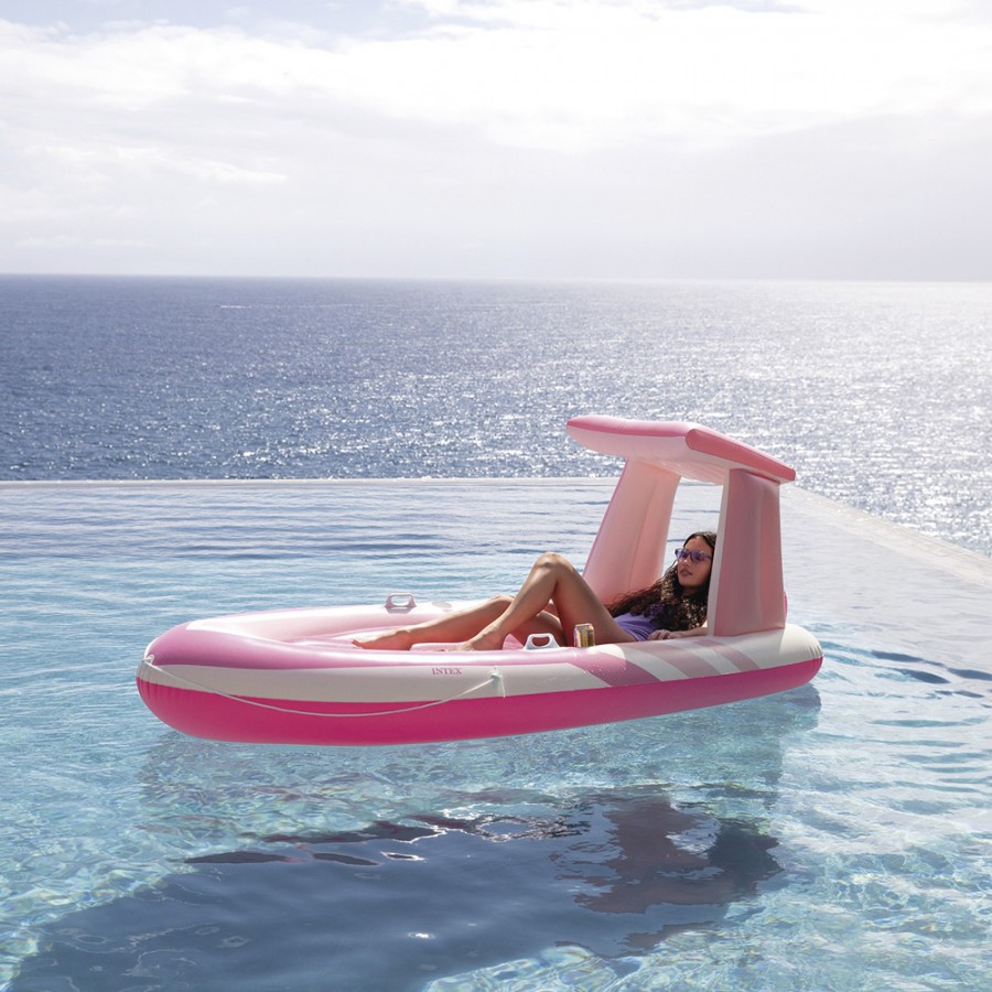Στρώμα Θαλάσσης Intex Pink Paradise Boat Float