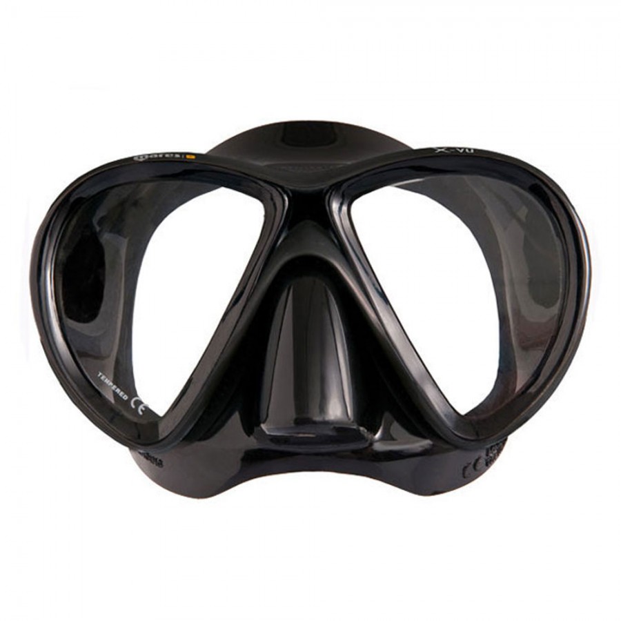 Μάσκα Ψαροντούφεκου Mares X-VU Silicone Μαύρη 1102070