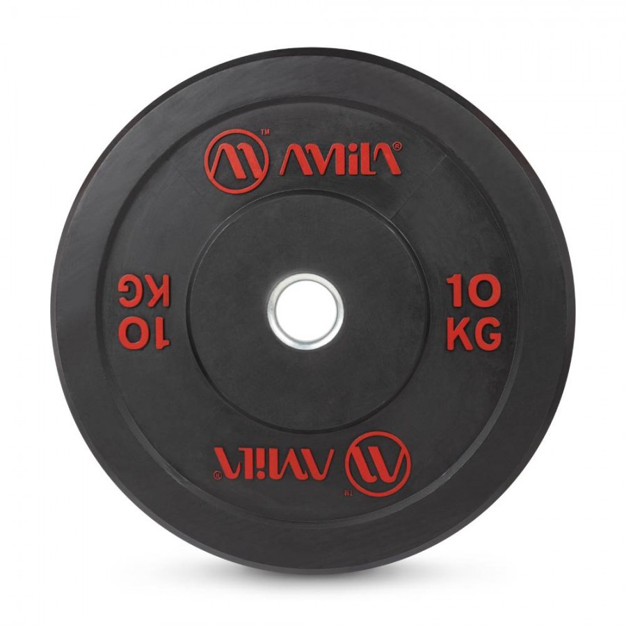Δίσκος Βαρών Amila Black Bumper Slim 50mm 10Kg 84832