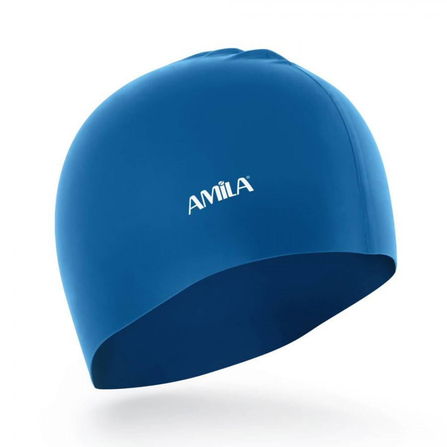Σκουφάκι Κολύμβησης Long Hair HQ Μπλε Amila 47026