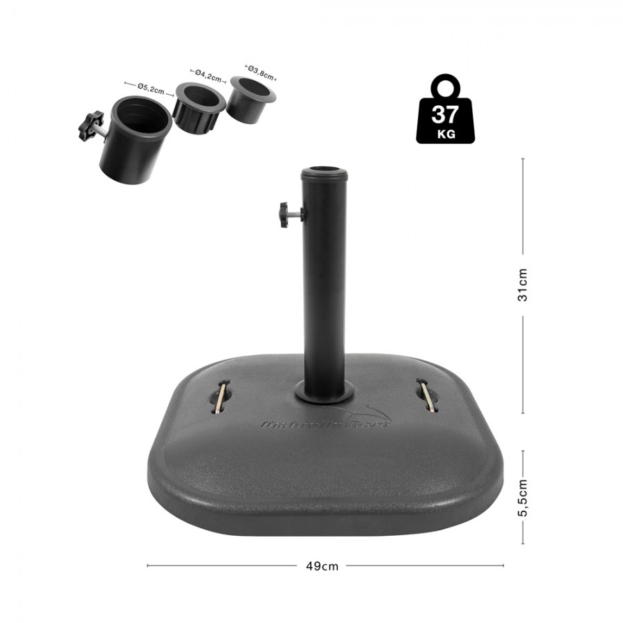 Βάση Ομπρέλας Τετράγωνη Τσιμεντένια 37Kg Escape