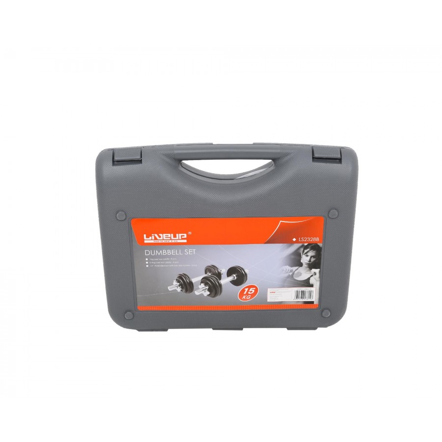 Σετ Αλτήρα Βαλιτσάκι 15kg LiveUp Β 2328Β