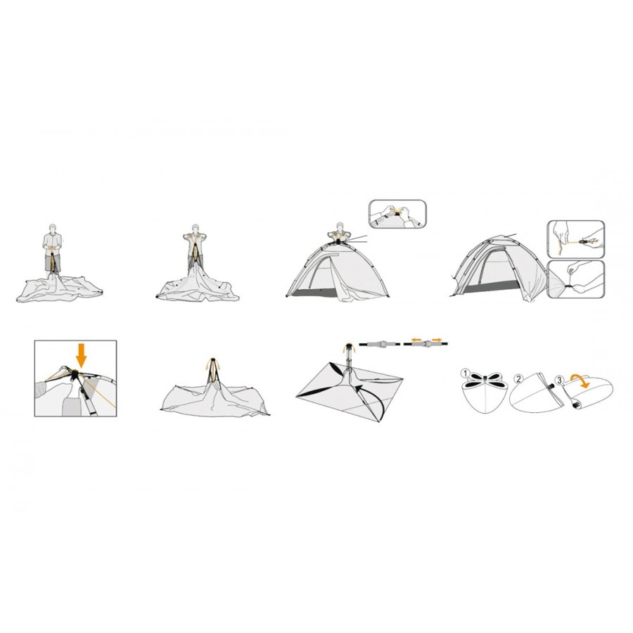 Σκηνή Easy-Up 2 ατόμων ABBEY® Camp 21XF