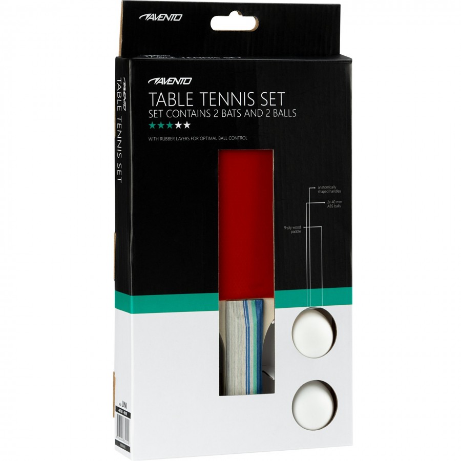 Σετ 2 Ρακέτες Ping Pong & 2 Μπαλάκια Matchtime Avento 46TM