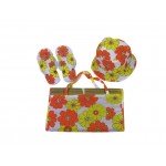 Σετ Ψάθα Παραλίας Με Πάνινο Καπέλο Summer Club