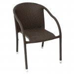 Καρέκλα Κήπου Αλουμινίου Rattan Velco 184-2212