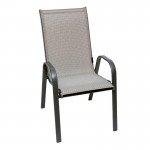 Καρέκλα Κήπου Μεταλλική Ανθρακί 189-9655