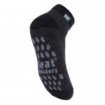 kaltses-andrikes-thermikes-ankle slipper socks black heat holders 80013