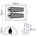 Σκηνή Panda Outdoor (2 Ατόμων) Junior I Πράσινη 10301