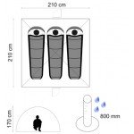 Σκηνή Panda Outdoor (3 Ατόμων) Trend Ι Μπλε 10343