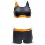 Μαγιό Κολυμβητηρίου Head Splice Bikini Plus μαυρο πορτοκαλί