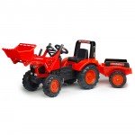 Παιδικό Tρακτέρ Με Πετάλια Falk Kubota με Εκσκαφέα Και Καρότσα 2060AM