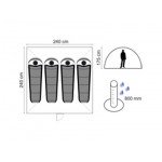 Σκηνή Panda Outdoor (4 Ατόμων) Open Air Μπλε 10330