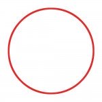 Στεφάνι Ρυθμικής Γυμναστικής 60cm Φ18mm 120gr Κόκκινο Amila 48012