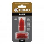 Σφυρίχτρα FOX40 Classic Safety Κόκκινη με Κορδόνι