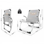 Καρεκλάκι Παραλίας Escape Max Άσπρο Γκρι 