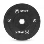 Δίσκος Βαρών Amila Black Bumper Slim 50mm 10Kg 84842