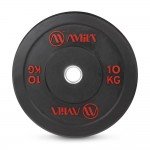 Δίσκος Βαρών Amila Black Bumper Slim 50mm 10Kg 84832