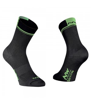 Κάλτσες Northwave Logo 2 High SS18 Μαύρο Πράσινο